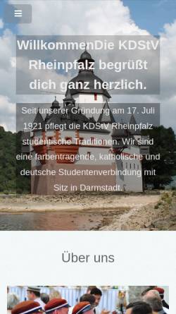 Vorschau der mobilen Webseite www.kdstv-rheinpfalz.de, Rheinpfalz zu Darmstadt