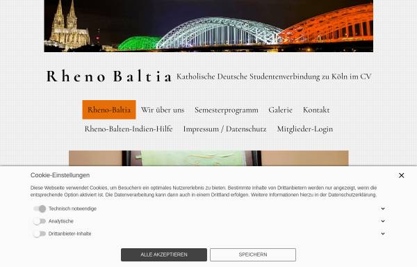 Vorschau von www.rheno-baltia.de, Rheno-Baltia zu Köln