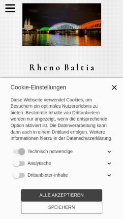 Vorschau der mobilen Webseite www.rheno-baltia.de, Rheno-Baltia zu Köln