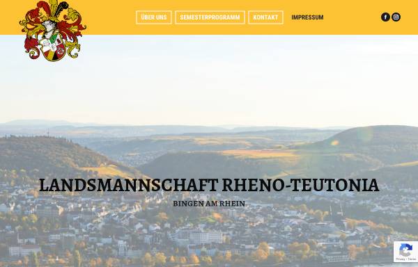 Vorschau von www.rheno-teutonia.de, Rheno-Teutonia zu Bingen