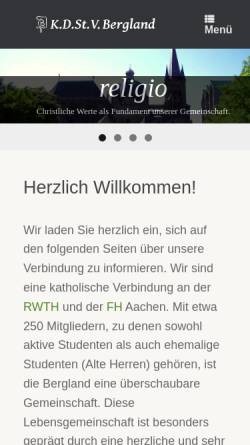 Vorschau der mobilen Webseite www.bergland-aachen.de, Bergland Freiberg zu Aachen