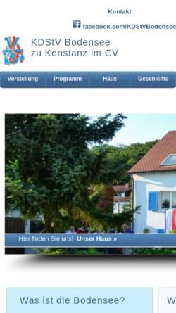 Vorschau der mobilen Webseite www.kdstv-bodensee.de, Bodensee zu Konstanz