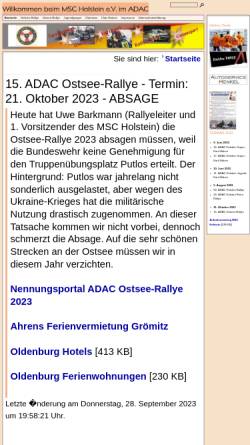 Vorschau der mobilen Webseite www.msc-holstein.de, MSC Holstein