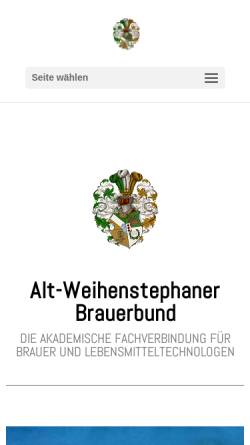 Vorschau der mobilen Webseite www.awb-online.de, Brauerbund zu Freising-Weihenstephan