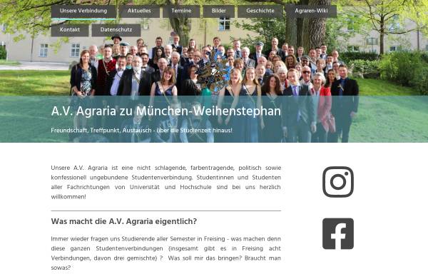 Vorschau von www.agraria.de, Agraria zu München-Weihenstephan