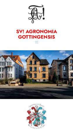 Vorschau der mobilen Webseite agronomia.de, Agronomia Gottingensis zu Göttingen