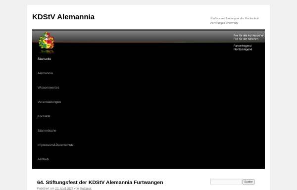 Vorschau von www.alemannia-furtwangen.de, Alemannia zu Furtwangen