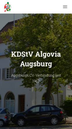 Vorschau der mobilen Webseite www.algovia.org, Algovia zu Augsburg