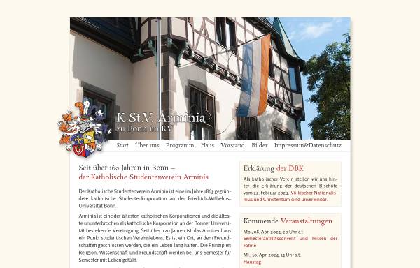 Vorschau von www.kstv-arminia.de, Arminia zu Bonn
