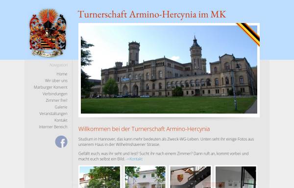 Vorschau von www.armino-hercynia.de, Armino-Hercynia zu Hannover