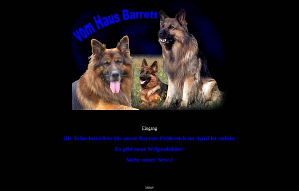 Vorschau von www.haus-barrett.de, Vom Haus Barret