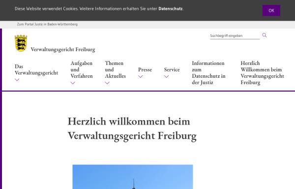 Vorschau von www.vgfreiburg.de, Verwaltungsgericht Freiburg