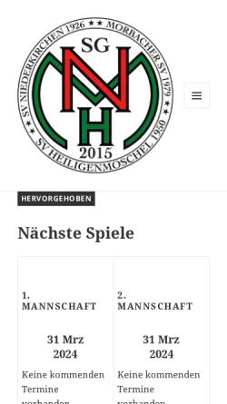 Vorschau der mobilen Webseite sgnmh.de, SG Niederkirchen/Morbach