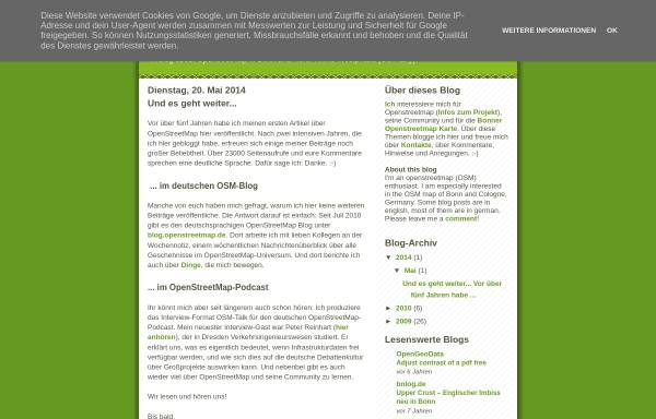 Vorschau von osmbonnblog.blogspot.com, OSMBonn Blog