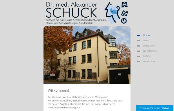 Vorschau von www.praxis-dr-schuck.de, Dr. Alexander Schuck