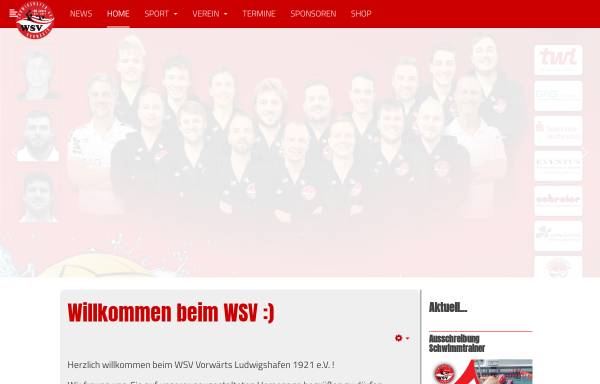 Vorschau von www.wsv-ludwigshafen.de, Wassersportverein Vorwärts Ludwigshafen 1921 e.V.