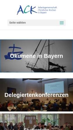 Vorschau der mobilen Webseite www.ack-bayern.de, ACK Bayern
