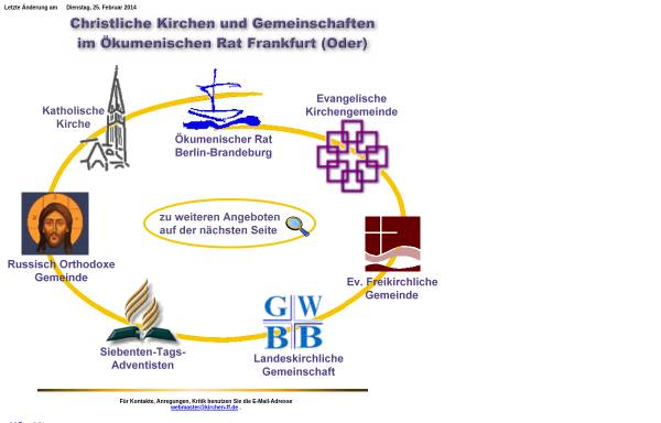 Vorschau von www.kirchen-ff.de, Kirchen und Gemeinschaften im Oekumenischen Rat Frankfurt an der Oder