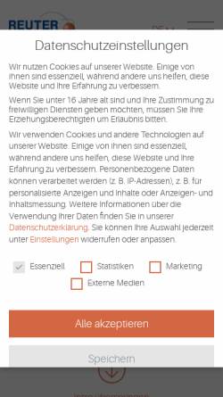 Vorschau der mobilen Webseite www.reuter-technologie.de, Reuter Technologie GmbH