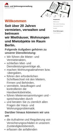 Vorschau der mobilen Webseite www.hv-schellig.de, Hausverwaltung Schellig