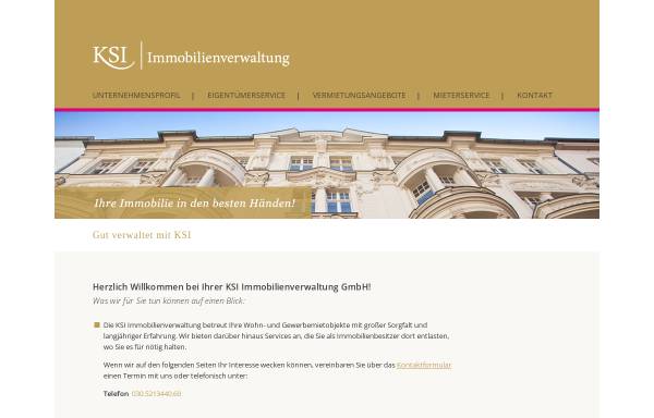 Vorschau von www.ksi-hausverwaltung.de, KSI Immobilienmanagement GmbH