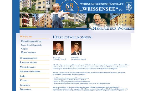 Vorschau von www.wg-weissensee.de, Wohnungsgenossenschaft Weissensee eG