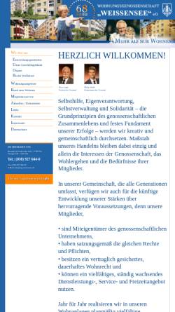 Vorschau der mobilen Webseite www.wg-weissensee.de, Wohnungsgenossenschaft Weissensee eG