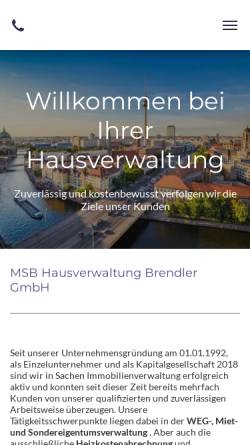 Vorschau der mobilen Webseite www.msb-hausverwaltung.de, MSB - Hausverwaltung