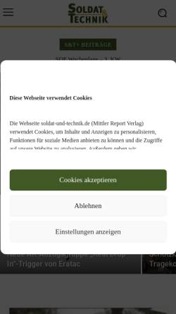 Vorschau der mobilen Webseite www.soldat-und-technik.de, Soldat und Technik