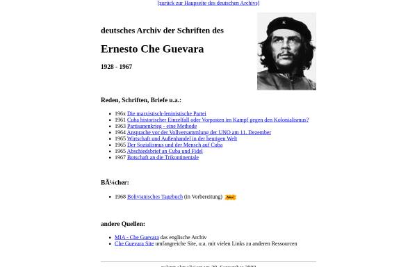 Vorschau von marxists.org, Marxists' Internet Archive: Ernesto Che Guevara Archiv