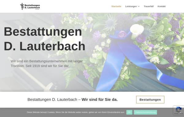 Vorschau von www.bestattungen-dlauterbach.de, Bestattungen D. Lauterbach