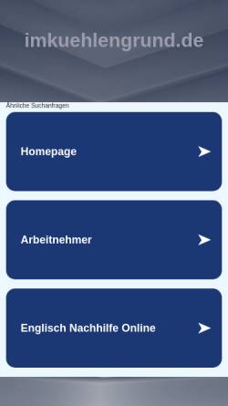 Vorschau der mobilen Webseite www.imkuehlengrund.de, Im kühlen Grund