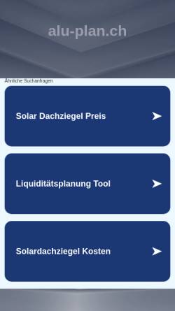 Vorschau der mobilen Webseite www.alu-plan.ch, Alu-Plan GmbH