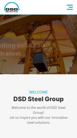 Vorschau der mobilen Webseite www.dsd-steel.com, Dillinger Stahlbau GmbH