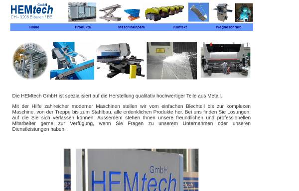 Vorschau von www.hemtech.ch, HEMtech GmbH