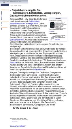 Vorschau der mobilen Webseite www.iav-tech.de, IAV Gérard & Co. Industrieanlagenvertriebsgesellschaft mbH