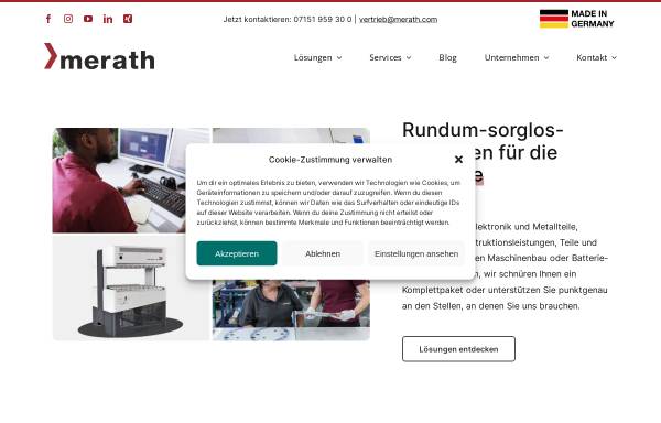 Vorschau von www.merath.com, merath metallsysteme GmbH