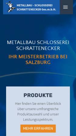 Vorschau der mobilen Webseite www.edelstahl.co.at, Metallbau Schrattenecker Ges.m.b.H.