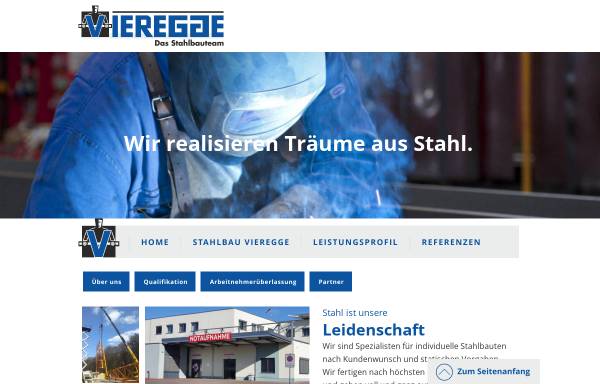 Vorschau von www.stahlbauteam.com, Stahlbau Vieregge GmbH & Co. KG