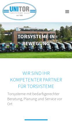 Vorschau der mobilen Webseite www.unitor.de, UNITOR Torsysteme GmbH