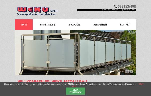 Vorschau von www.weku-metallbau.de, WEKU GmbH Fahrzeugaufbauten und Metallbau