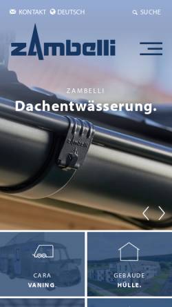 Vorschau der mobilen Webseite www.zambelli.com, Zambelli GmbH & Co. KG