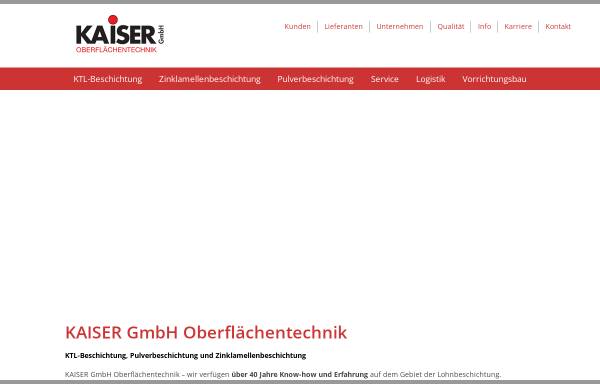 Vorschau von www.kaiser-oberflaechentechnik.de, Kaiser GmbH Oberflächentechnik