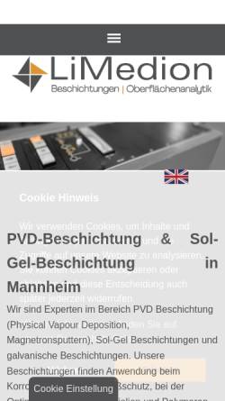 Vorschau der mobilen Webseite www.limedion.de, Limedion GmbH