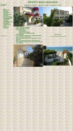 Vorschau der mobilen Webseite www.minoica-apartments.com, Minoica Beach Apartments, Amoudara