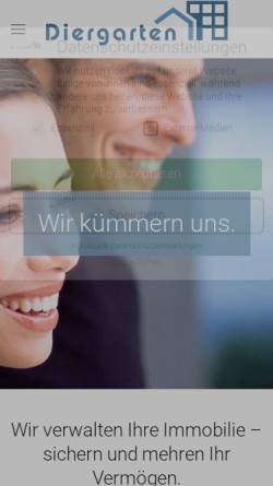 Vorschau der mobilen Webseite www.diergarten-soehne.de, Victor Diergarten & Söhne GmbH