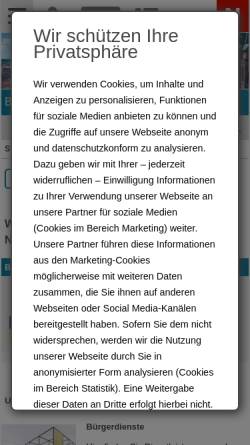Vorschau der mobilen Webseite einwohneramt.nuernberg.de, Einwohneramt