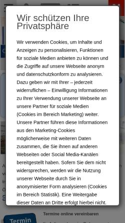 Vorschau der mobilen Webseite www.nuernberg.de, Kfz Zulassungsbehörde Nürnberg
