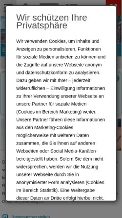 Vorschau der mobilen Webseite www.versicherungsamt.nuernberg.de, Versicherungsamt Nürnberg