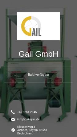 Vorschau der mobilen Webseite www.gail-maschinenbau.de, Gail Maschinenbau GmbH